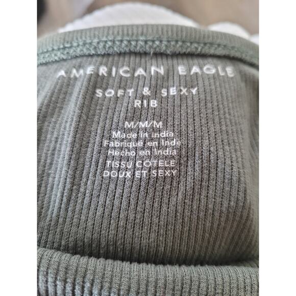 American Eagle Women's Shirt and Strapless Top size Medium Ribbed #14 - Picture 4 of 4